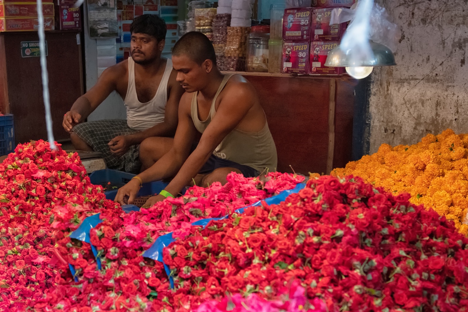 Mercato frutta & fiori in India